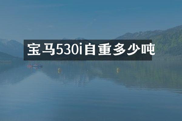 宝马530i自重多少吨