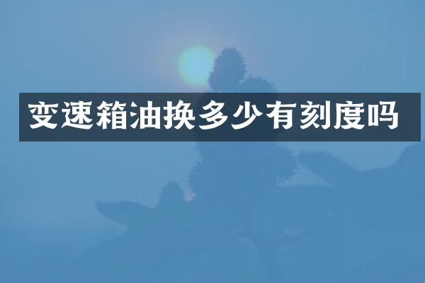 变速箱油换多少有刻度吗