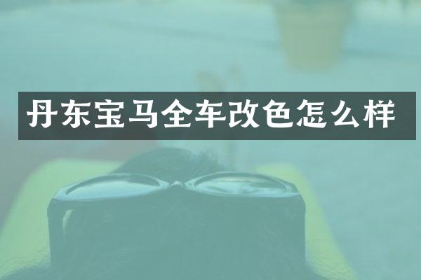 丹东宝马全车改色怎么样