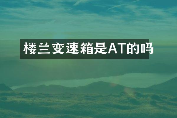 楼兰变速箱是AT的吗