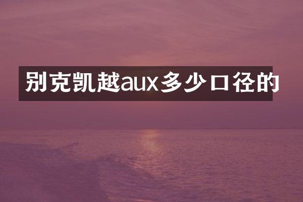 别克凯越aux多少口径的