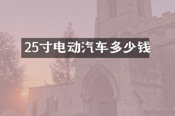 25寸电动汽车多少钱