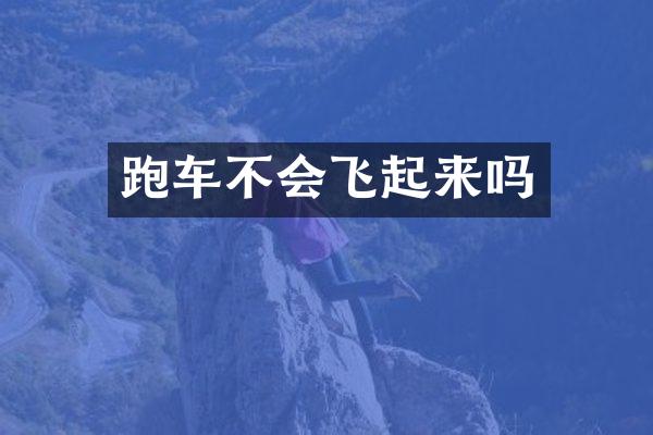 跑车不会飞起来吗