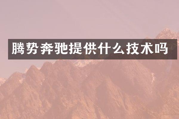 腾势奔驰提供什么技术吗