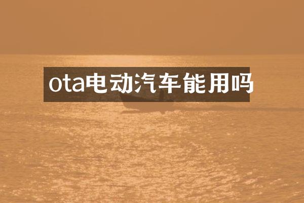 ota电动汽车能用吗