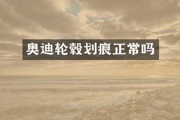 奥迪轮毂划痕正常吗