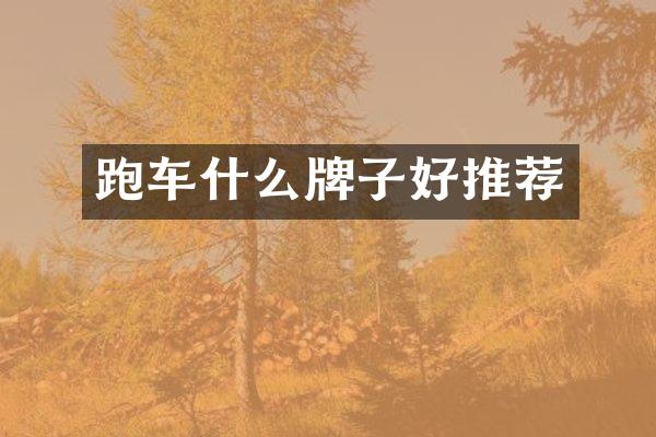 跑车什么牌子好推荐