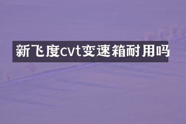 新飞度cvt变速箱耐用吗