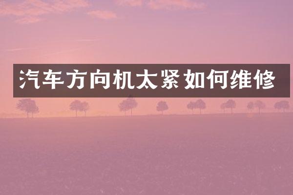 汽车方向机太紧如修