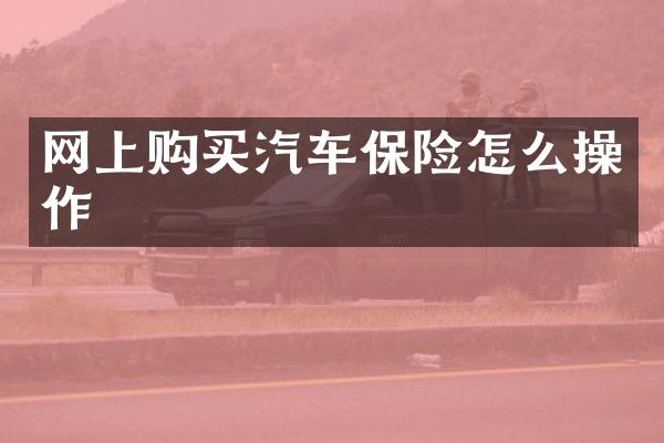 网上购买汽车保险怎么操作