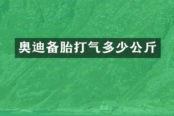 奥迪备胎打气多少公斤