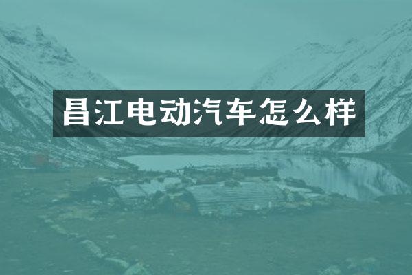 昌江电动汽车怎么样