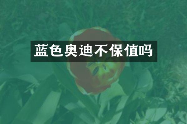 蓝色奥迪不保值吗