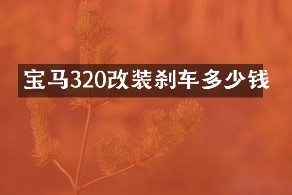 宝马320改装刹车多少钱