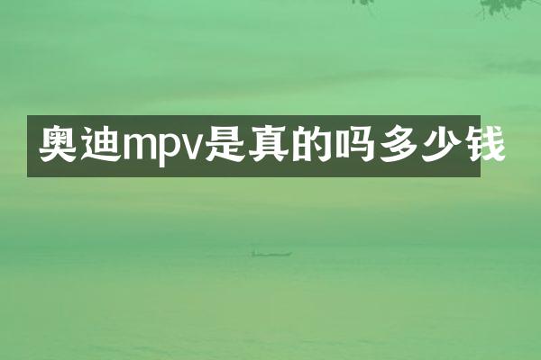 奥迪mpv是真的吗多少钱