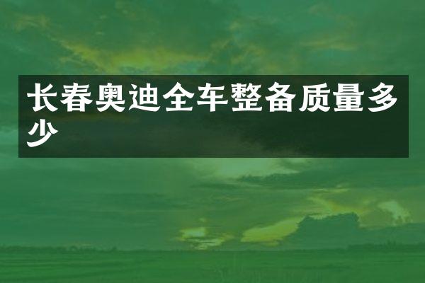 长春奥迪全车整备质量多少