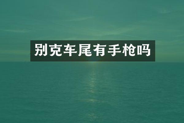 别克车尾有吗