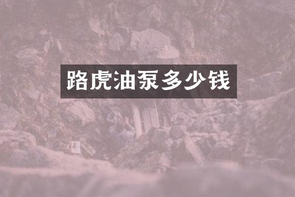 路虎油泵多少钱