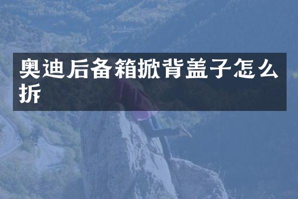 奥迪后备箱掀背盖子怎么拆