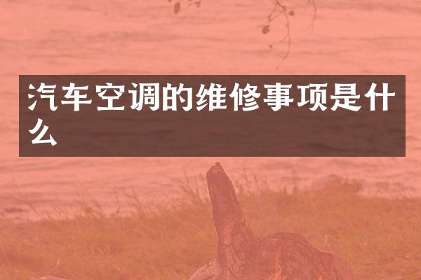 汽车空调的维修事项是什么