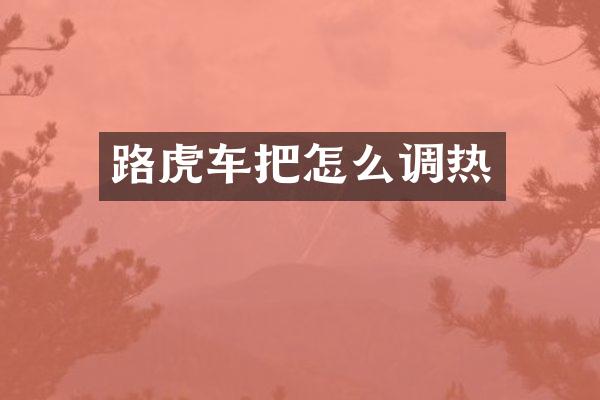 路虎车把怎么调热