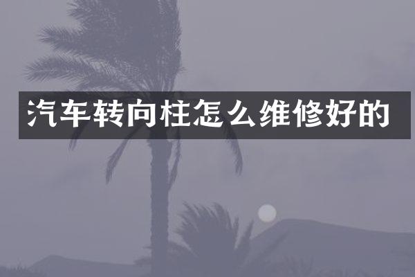汽车转向柱怎么维修好的