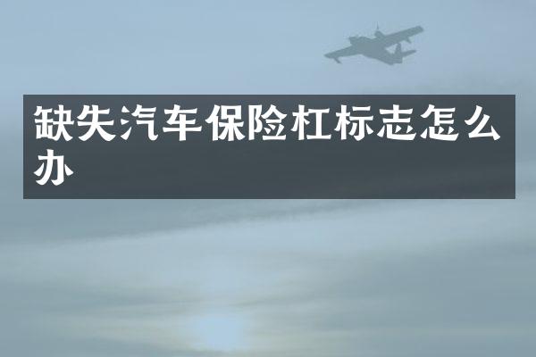 缺失汽车保险杠标志怎么办