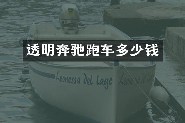 透明奔驰跑车多少钱