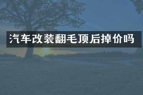 汽车改装翻毛顶后掉价吗