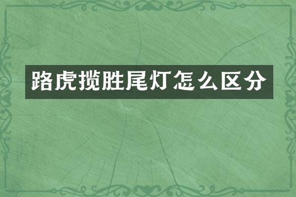 路虎揽胜尾灯怎么区分