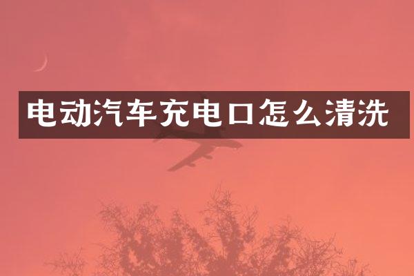 电动汽车充电口怎么清洗