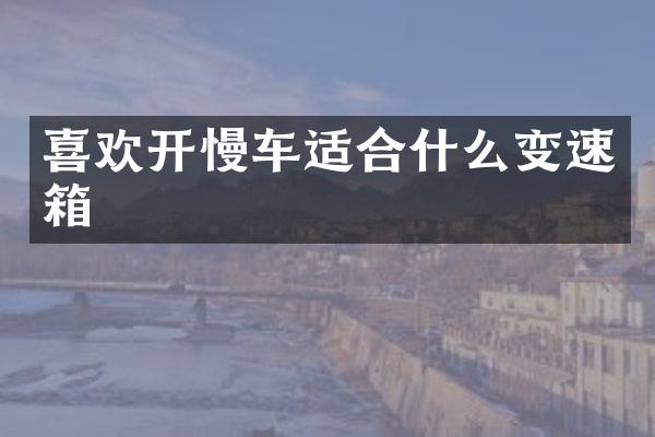 喜欢开慢车适合什么变速箱