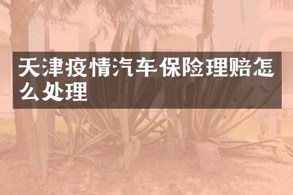 天津疫情汽车保险理赔怎么处理