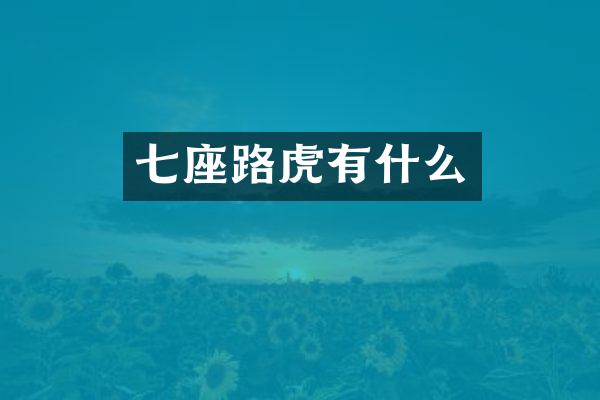 七座路虎有什么