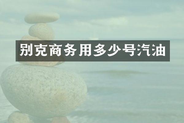 别克商务用多少号汽油
