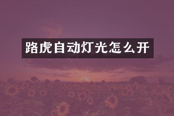 路虎自动灯光怎么开