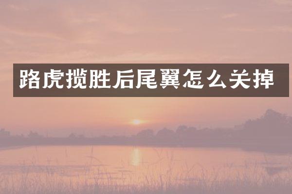 路虎揽胜后尾翼怎么关掉