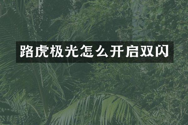 路虎极光怎么开启双闪