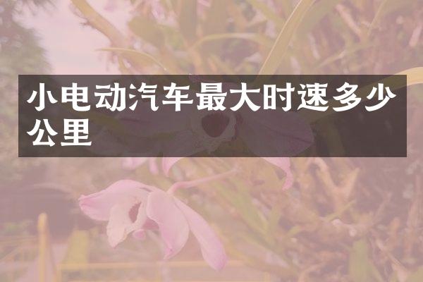 小电动汽车最大时速多少公里