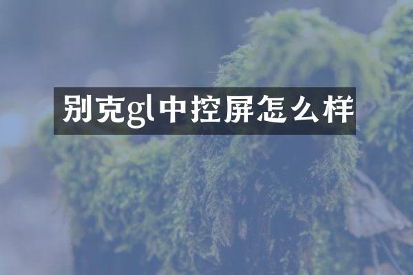 别克gl中控屏怎么样