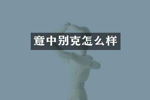 意中别克怎么样