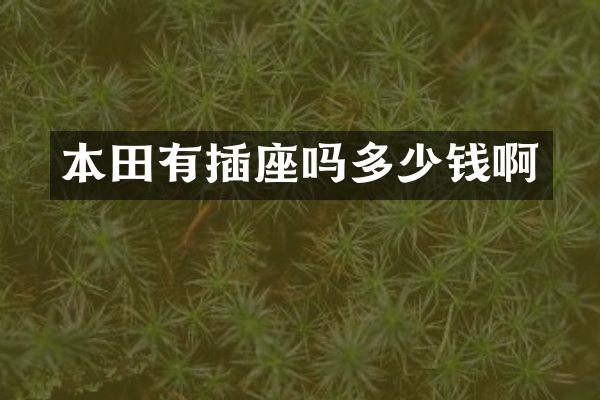 本田有插座吗多少钱啊