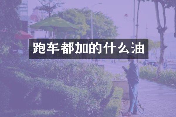跑车都加的什么油