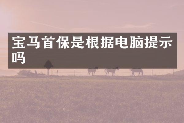宝马首保是根据电脑提示吗