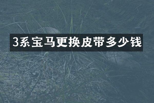 3系宝马更换皮带多少钱