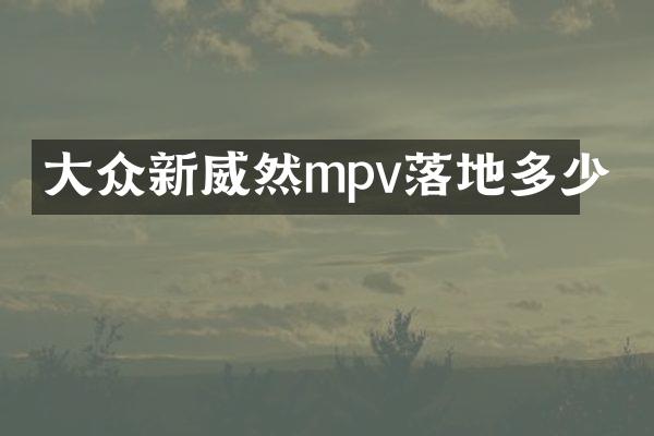 大众新威然mpv落地多少