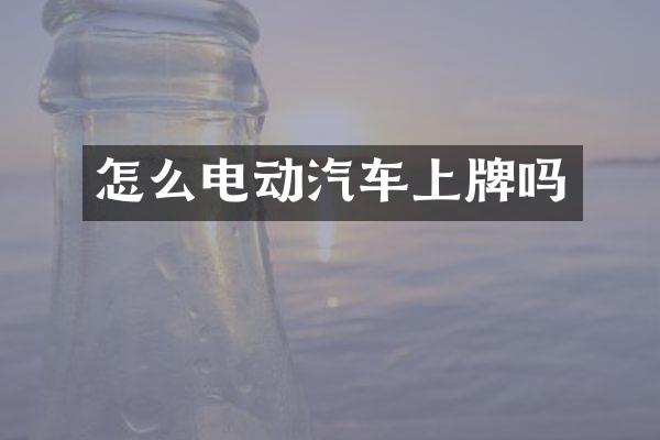 怎么电动汽车上牌吗