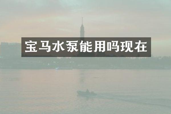 宝马水泵能用吗现在