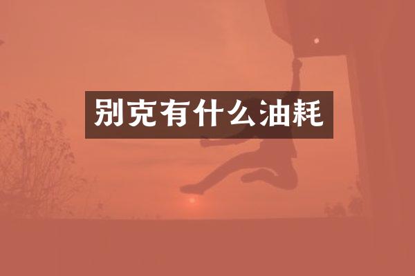 别克有什么油耗