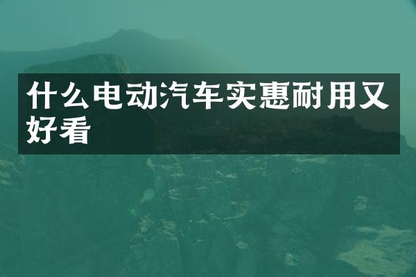 什么电动汽车实惠耐用又好看